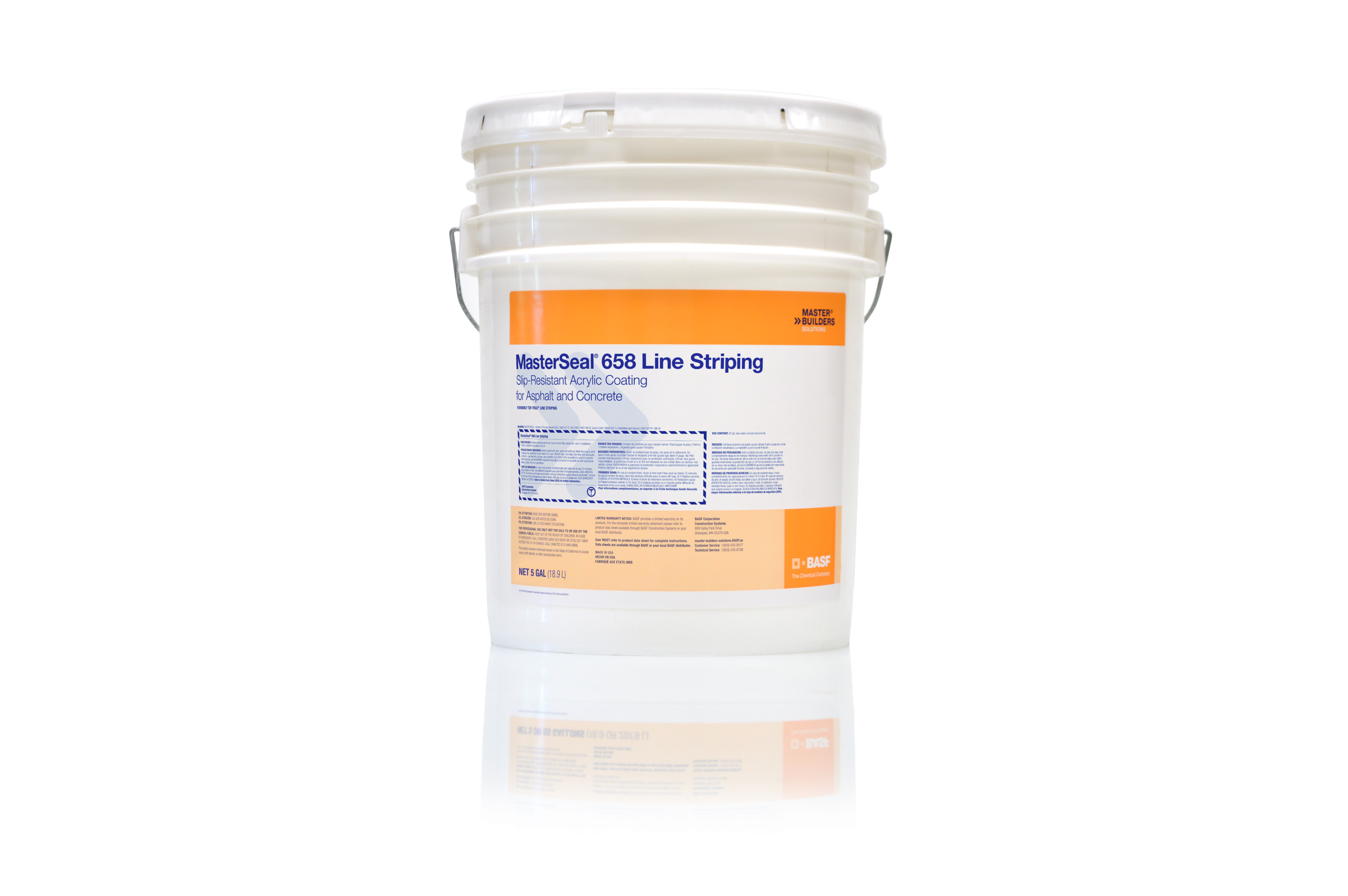 MasterSeal 658 Line Striping, acrylic coating, asphalt, concrete, triko supply, triko, supply, basf, slip resistant acrylic coating for asphalt and concrete; line striping and primer